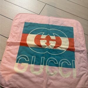 Gucci Baby Girl Logo Blanket • Pink Multicolor • NWT w/ Box